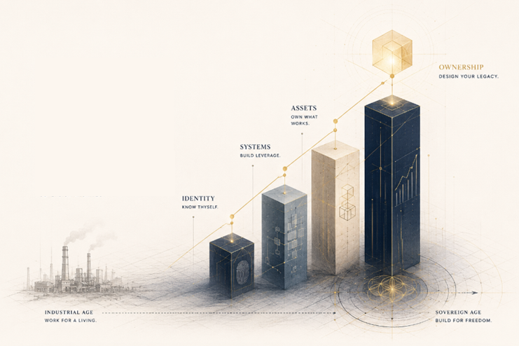Identity, Systems, Assets and Ownership rising as a compounding progression